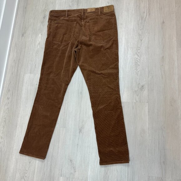 Polo Ralph Lauren Sullivan Slim Corduroy Pants Mens 38x32 Brown Stretch - Picture 2 of 3